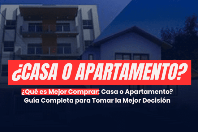 Que es mejor comprar casa o apartamento